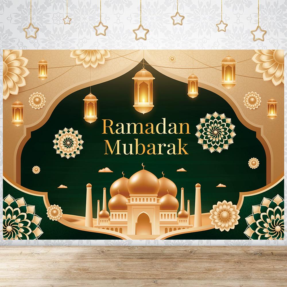 Eid Party Thema Traditioneller Hintergrund Ramadan Mubarak Dekorationen für Zuhause Islamisch Muslimisch Kareem Eid Al Adha Requisite Geschenk Poster