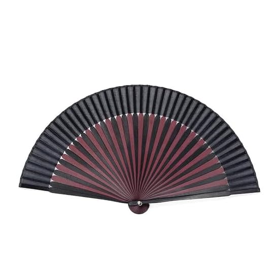 [KYOETSU] Folding Fan, Pure Silk, Solid Color, 2-Piece Set (Fan, Fan Case), Men's (17)