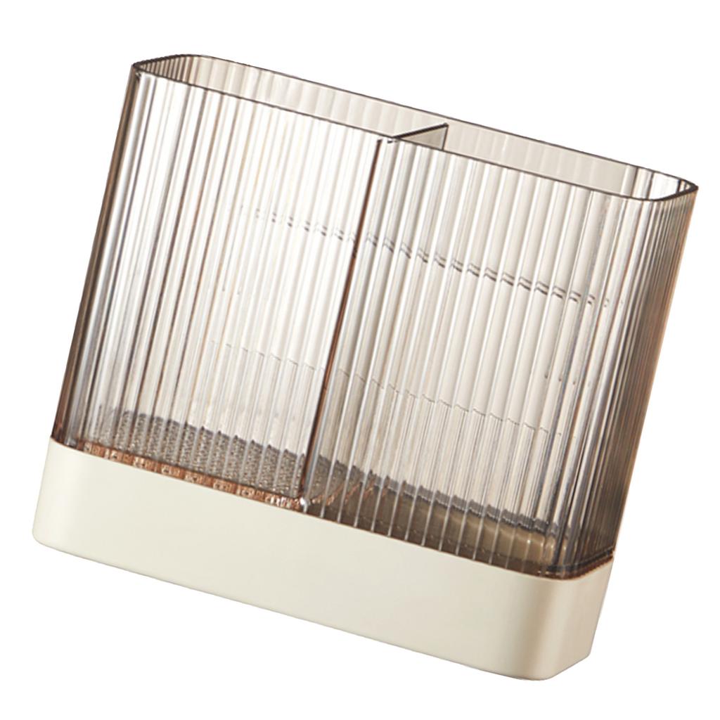Kitchen Utensil Holder with Drain Hole Wall Mounted Plastic for Cutlery Chopstick Spoons Forks