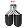 Right 63mm ID 89mm OD Matte Carbon Fiber Car Exhaust Pipe Muffler Trim Dual Tips