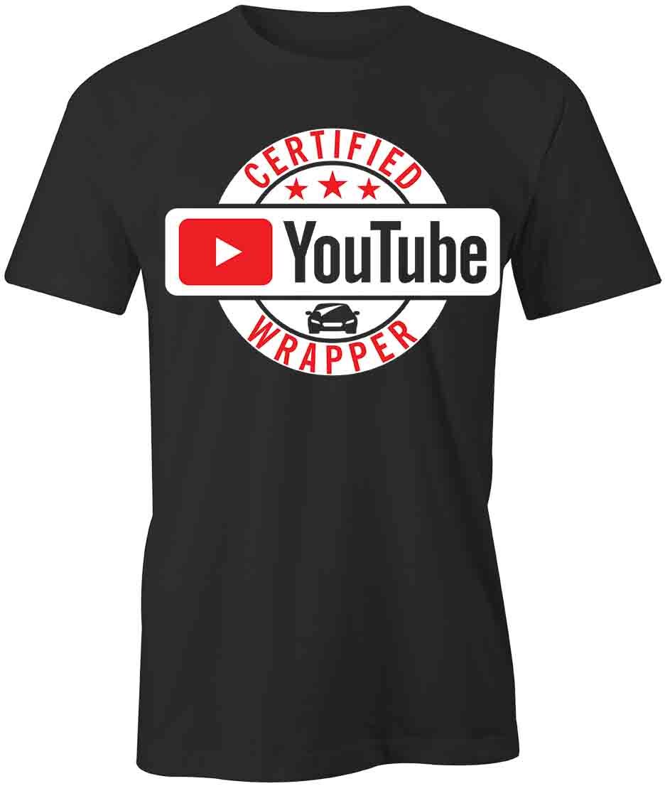 CERTIFIED YOUTUBE WRAPPER TShirt Tee Printed Graphic T-Shirt Gift S1BCB045 HUMOR XXXL