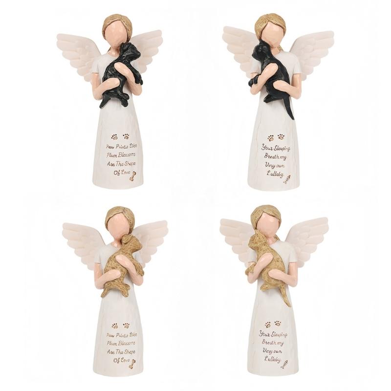 Angel of Friendship Pet Memorials Gift Cats Dog Remembrances Angel Figurines Loss of Pet Sympathy Gift Table Ornament