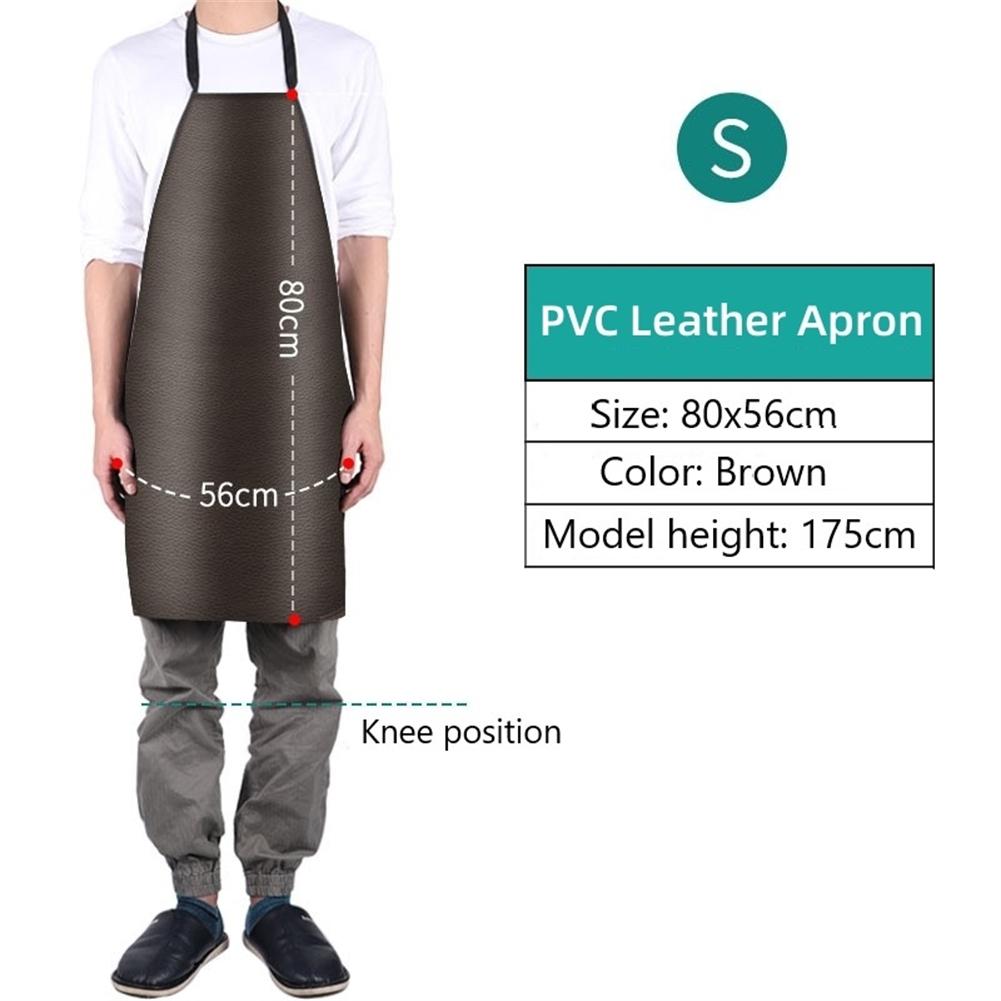 Oilproof Kitchen Apron Soft Waterproof Brown Comfortable