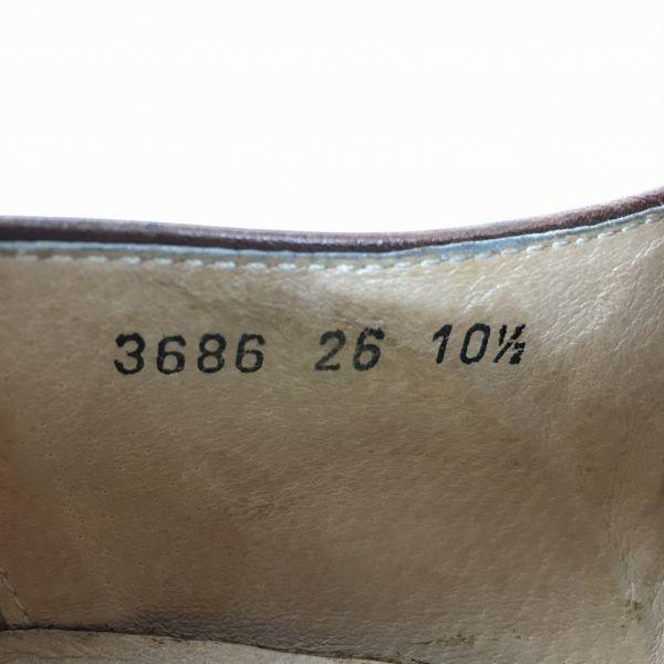 Vintage Britische Herren Hohans Monk Strap Business Schuhe Braun Größe 10.5 (28.5-29.0)(GEBRAUCHT)