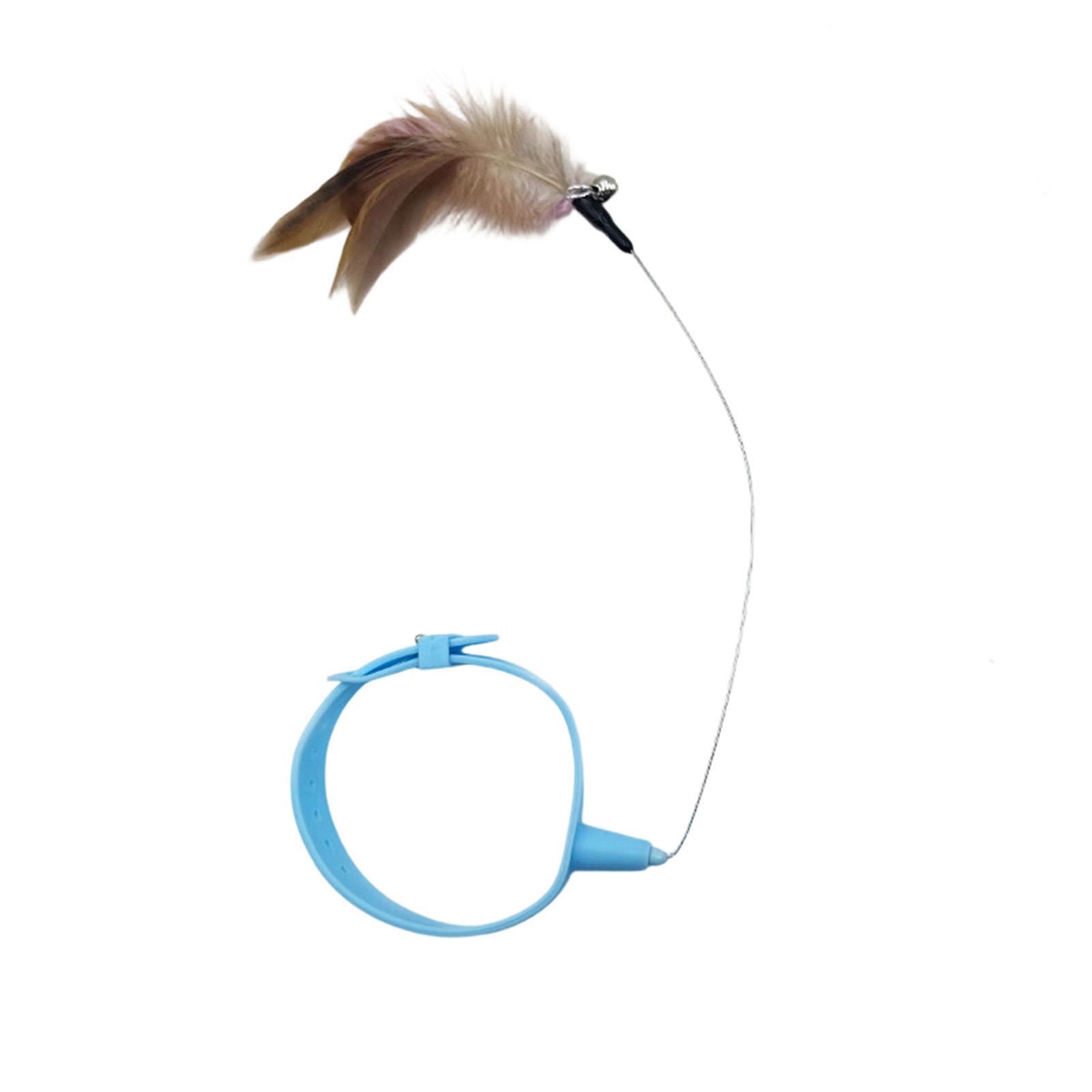 Ошейник с перьевыми колокольчиками и игрушками-кошками One Size