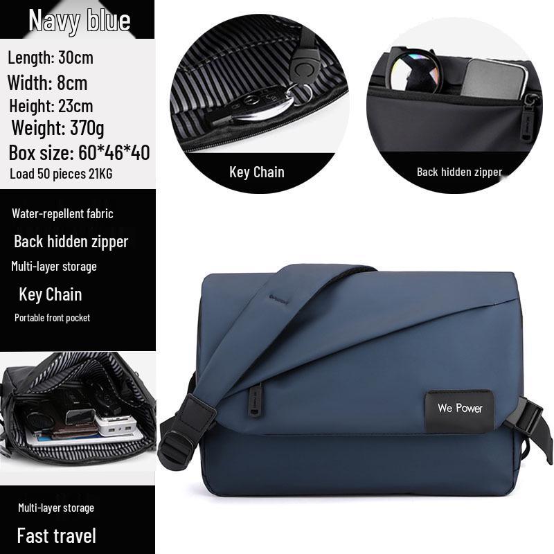 Men's Trendy Casual Messenger Bag - Multifunctional Shoulder Bag for Commuting, Travel, and Outdoor Activities