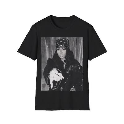 2025 Mens Aaliyah Graphic Oversized Tee Cotton Women's Clothing Short Sleeve Summer Round Neck Streetwear Unisex Casual Tee Tops1