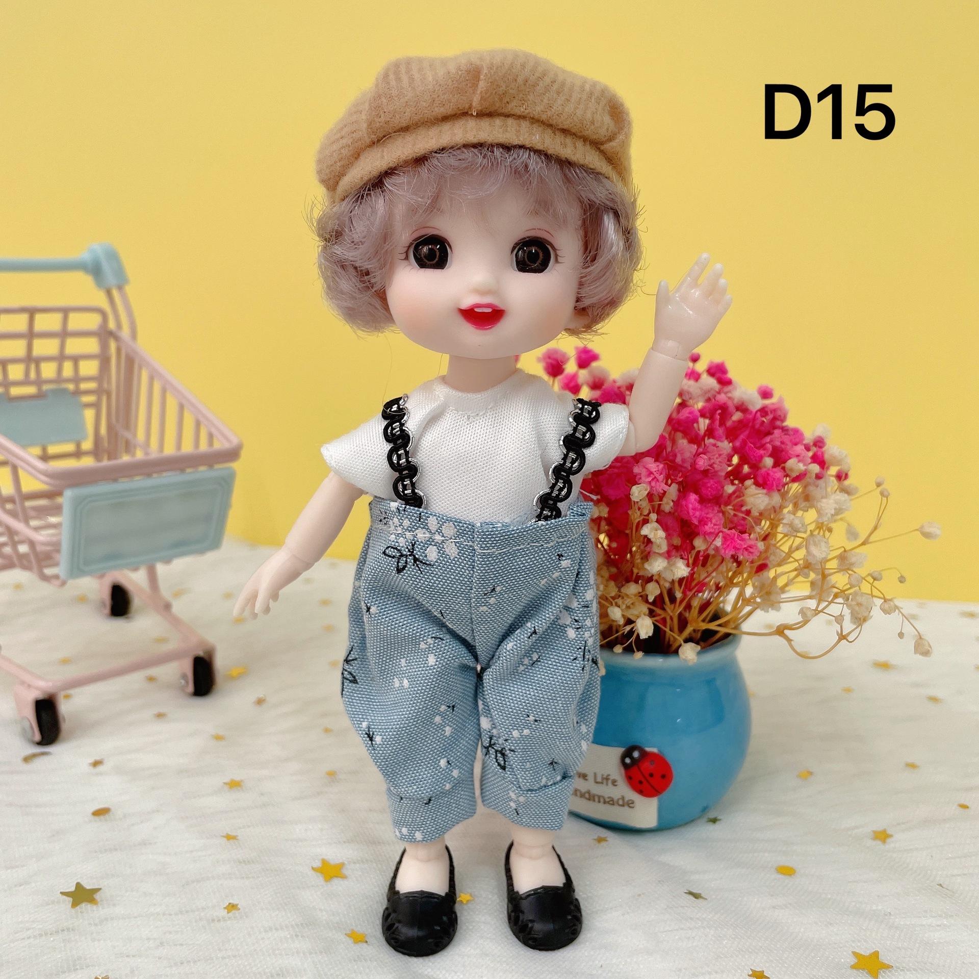 

Мини-подвижная кукла 17 см, игрушка для девочек, 3D большие глаза, BJD, полная одежда принцессы, коллекция платьев, детская кукла в подарок B