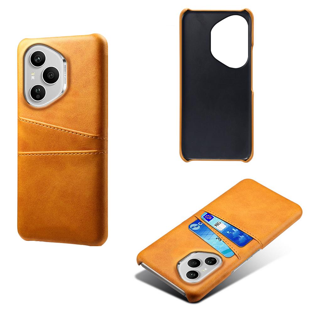 For Honor 400 Pro 5G (Global) Case Dual Card Slots PU Leather+Hard PC Phone Cover