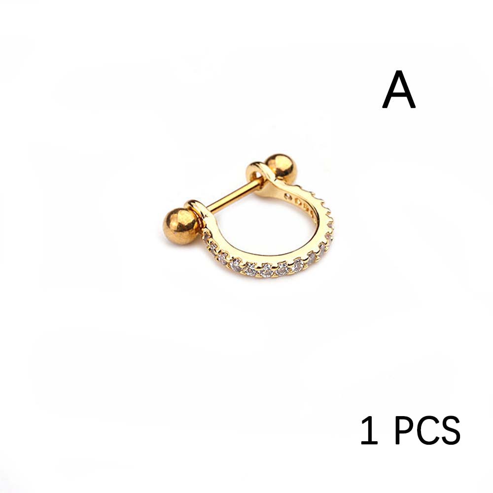 Fashion Bone Women U Type Zircon Lady Dangle Earring Stud Earrings Jewelry Drop Earrings