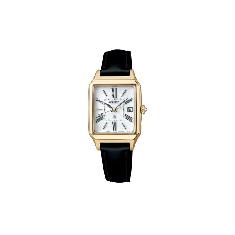 SEIKO Lukia Series Solar Movement Leather Strap Women s Watch White Dial SSVW212 синий