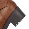 Women's Retro British Pull-On Round Toe Boots with Belt Buckle & Chunky Heel (Sizes 35-45).