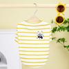 Yousheng Dog Vest Round Neck Soft Comfortable Cartoon Bear Pattern Pet Cat Dog Striped Blouse Daily Wear