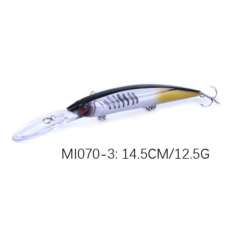 Long-casting Deep & Shallow Sea Bass & Pike Bait Best-Selling 14.5cm 12.5g Long-Tongued Minnow Lure for Ocean Boat Fishing