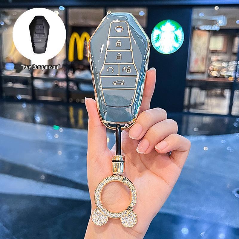 Luxury Key Case for GAC AION V Z03 - Fashionable Buckle Shell Car Accessory