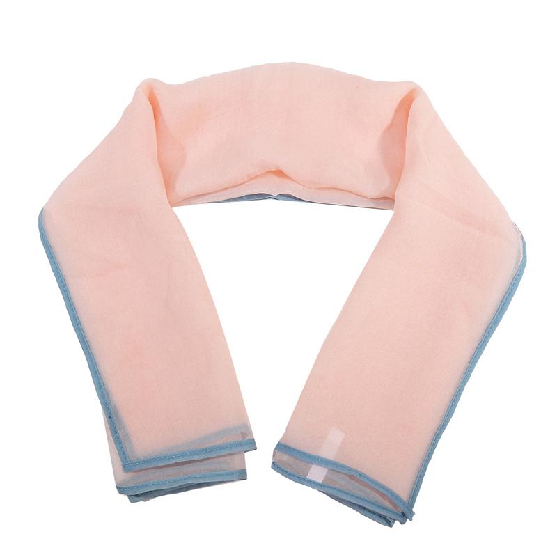 Fashion Simulated Silk Scarf Women's Simple Style Solid Color Thin Cloud Pattern Scarf Small Square Scarf