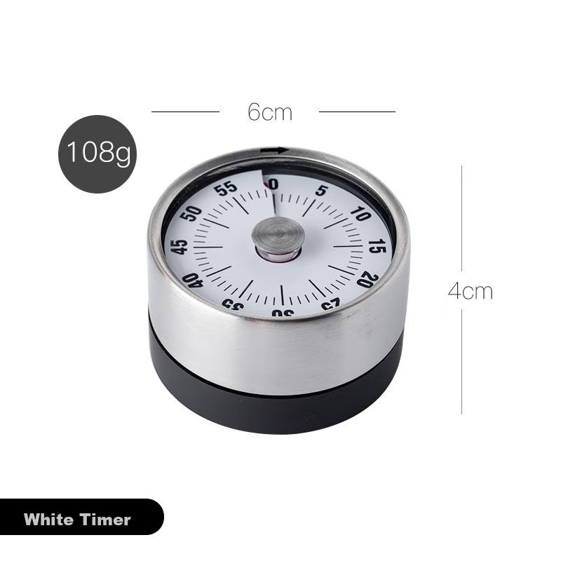 onlycook Kitchen Timer, Refrigerator Magnet Timer, Magnetic Mechanical Clock Alarm Reminder, White