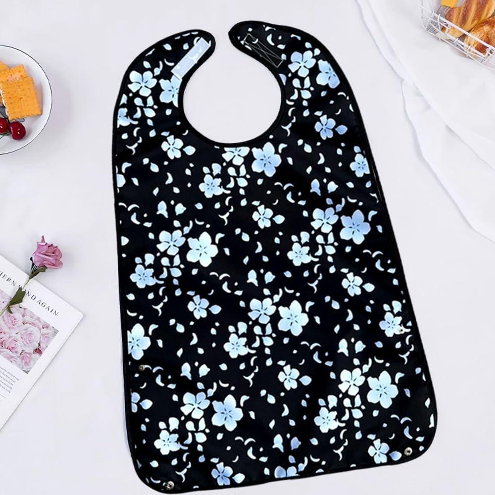 Hiliboom Waterproof Dining Apron Elderly Blackb Floral
