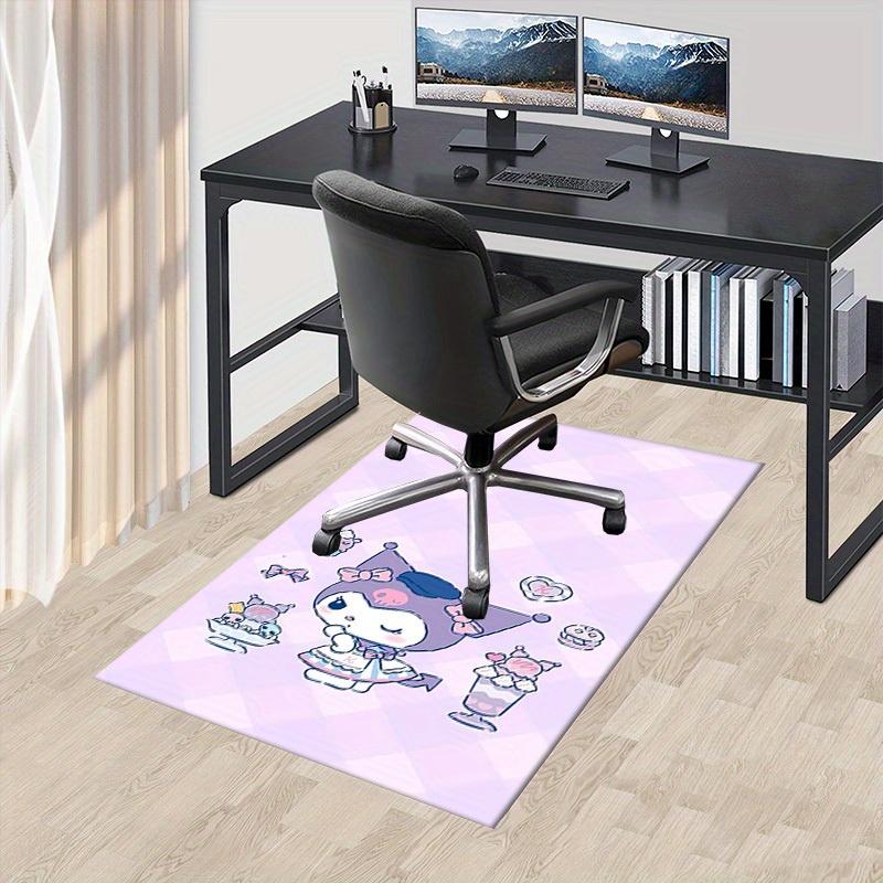 

1pc Cute Kawaii Cat Office Carpet Under Desk Mat Gift for Room Decor Universal Pastel Pink Purple Diamond Patterned Rug with Bow Tie Skull I 60cm by 90cm