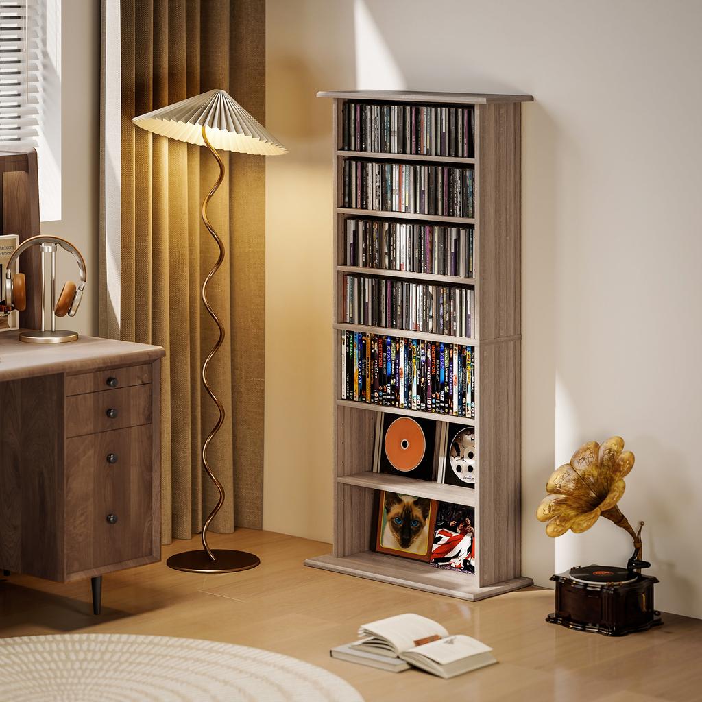 360 CD-Aufbewahrungseinheit - Naturholz-Finish
