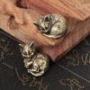Elegant Brass Cats Figurine Desk Decoration Decorative Metal Statue Teas Room Accessories Car Interior Accessories
