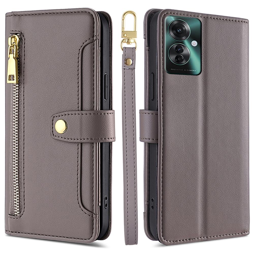 For Oppo Reno11 F 5G/F25 Pro 5G Zipper Wallet Case Leather Phone Cover Mobile Accessories