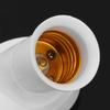 AC 250V 4A White E27 Lamp Base Socket 45 Degree Angle Oblique Screw Plastic Light Bulb Base Wall Lamp Holders Adapter Converter