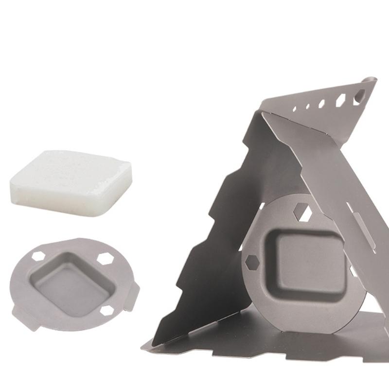 Compact Size Foldable Stove For Cooking Hiking Outdoor Light Weight Alcohols Burners Folding Stove with Side Windshield