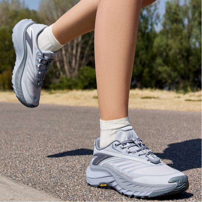 Anta Explore Comfortable Breathable Shock Absorbing Durable Low Top Casual Running Shoes Women sneaker Gray Silver 922345588-6