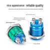 HUNJUN 16mm Normally Open Screw-Mount Metal Push Button Switch
