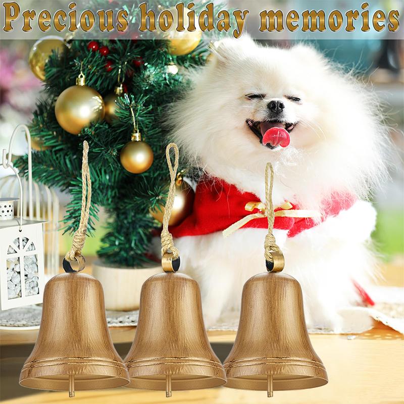 1PC Vintage Metal Jute Bell Decor Timeless Heirloom Rustic Christmas Cow Bells Weather-Resistant