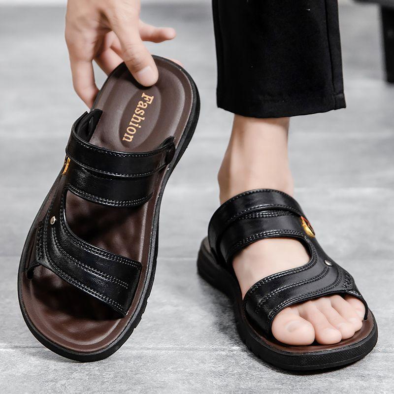 Sandalen Herren Oberbekleidung Dickbesohlte rutschfeste Strandschuhe Herrenschuhe Sommer Wasserdichte, verschleißfeste Dual-Use-Sandalen Herren