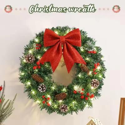 Weihnachtskranz Dekoration Dekorative Weihnachts-Feiertagsbasteleien Türkranz Weihnachtsguirlande für Innen Zuhause Haustür Wanddeko