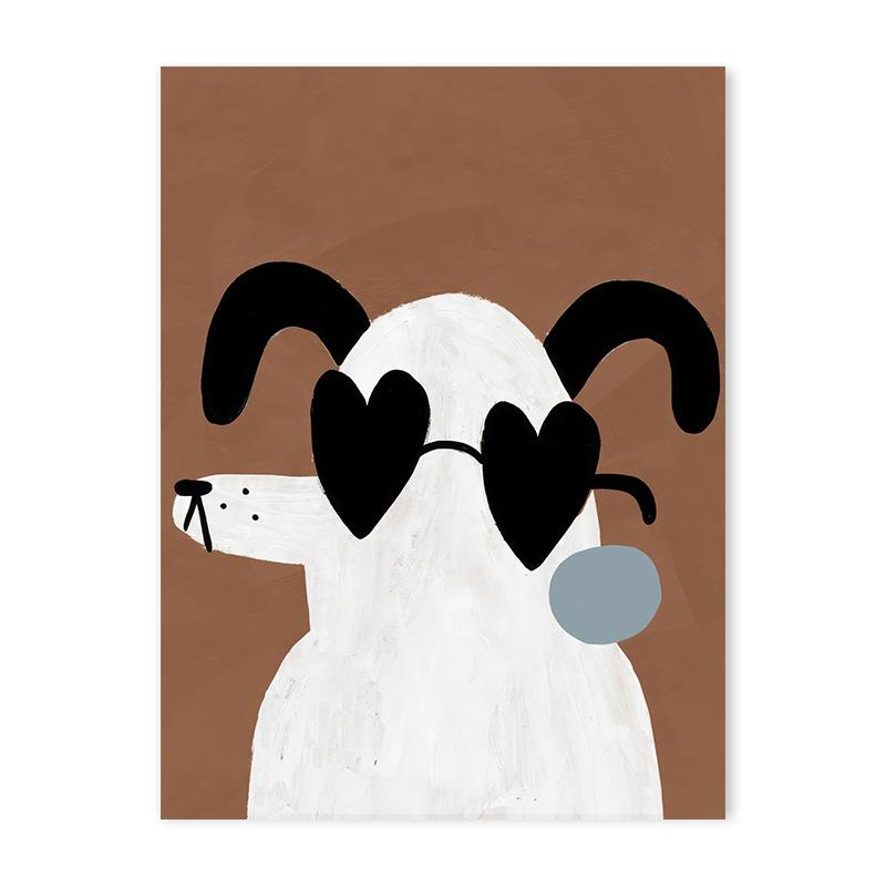 Animal Poster Dog Rabbit Bear Leopard Flower Decoration Wall Art Canvas Suitable for Baby Room Bedroom
