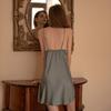 Summer pajamas female sexy ice silk thin lace suspender nightgown two-piece set new loungewear available