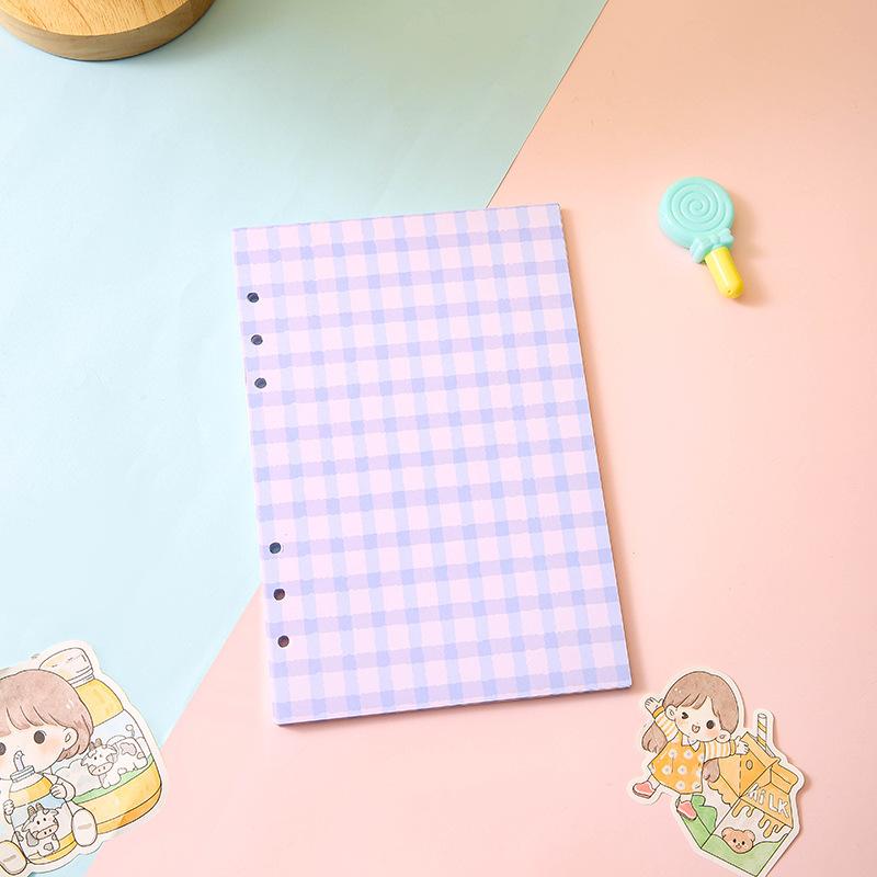 50 kartek A5 A6 luźnych kolorowych uzupełnienie wewnętrzna strona linia pusta kratka wewnętrzna strona papier wewnętrzny artykuły papiernicze