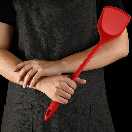 Handle Silicone Spatula Non-Stick Cooking Turner for Frying Stir-Frying Food-Grade Heat-Resistant Kitchen