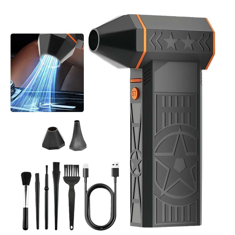 Brushless Turbo Fan 240W High-Speed Portable 8000mAh Rechargeable 57m/s Typhoon Wind Type-C Charging Camping Fan