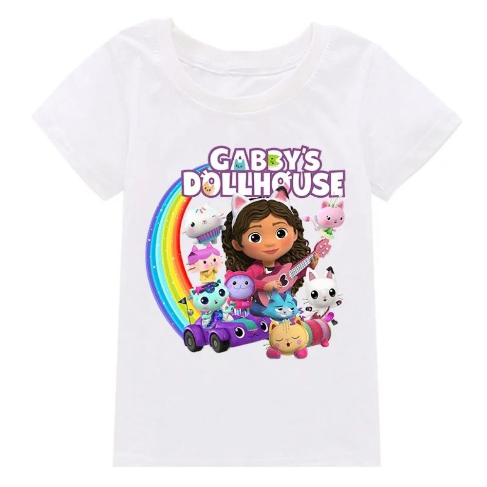 2026 T-shirt da Ragazza La Casa delle Bambole Divertente Tema Anime Estiva per Ragazzi Cotone Moda Cartone Animato Casual T-shirt Girocollo Manica Corta