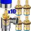 10/1x Faucet Valves Replacement Brass Stainless Steel Faucet Valves Household Sink Tap Inner Cartridges Bathroom Kitchen Faucet
