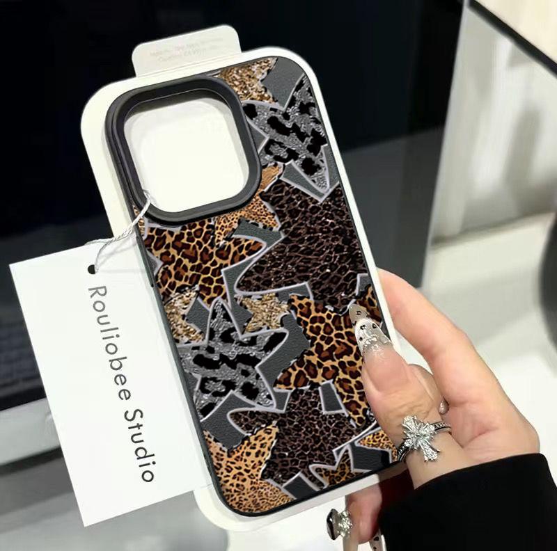 Leopard Print Star Chain Case For OPPO A3 A5 A6 PRO A5X A40 A18 A38 A60 A58 A78 A94 A74 F31 RENO 11F 12F 14 PRO 7 10 6 5 Lite 5F