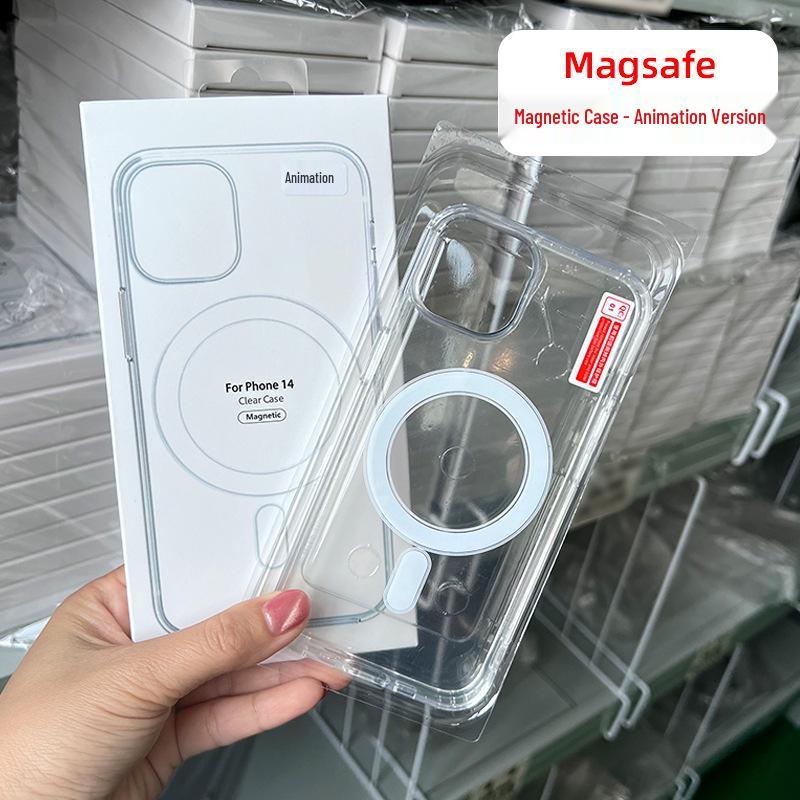 MagSafe-Compatible iPhone 15 Pro Case: Transparent, Magnetic, Acrylic Hard Shell with Animation 16.