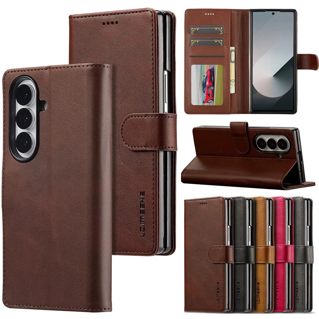 Purse Flip Leather Case for Samsung Galaxy Z Fold 8 Ultra 7 6 5 4 3 Flip Card Pocket Wallet Folding Cover Book Bag Coque