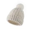 Winter Knitted Beanie Women's Thick Warm Beanie Skull Cap Women's Knitted Letter Hat Beanie Outdoor Riding Suit