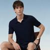 Judger Men's Silk Blend Seagull Collar Polo Shirt