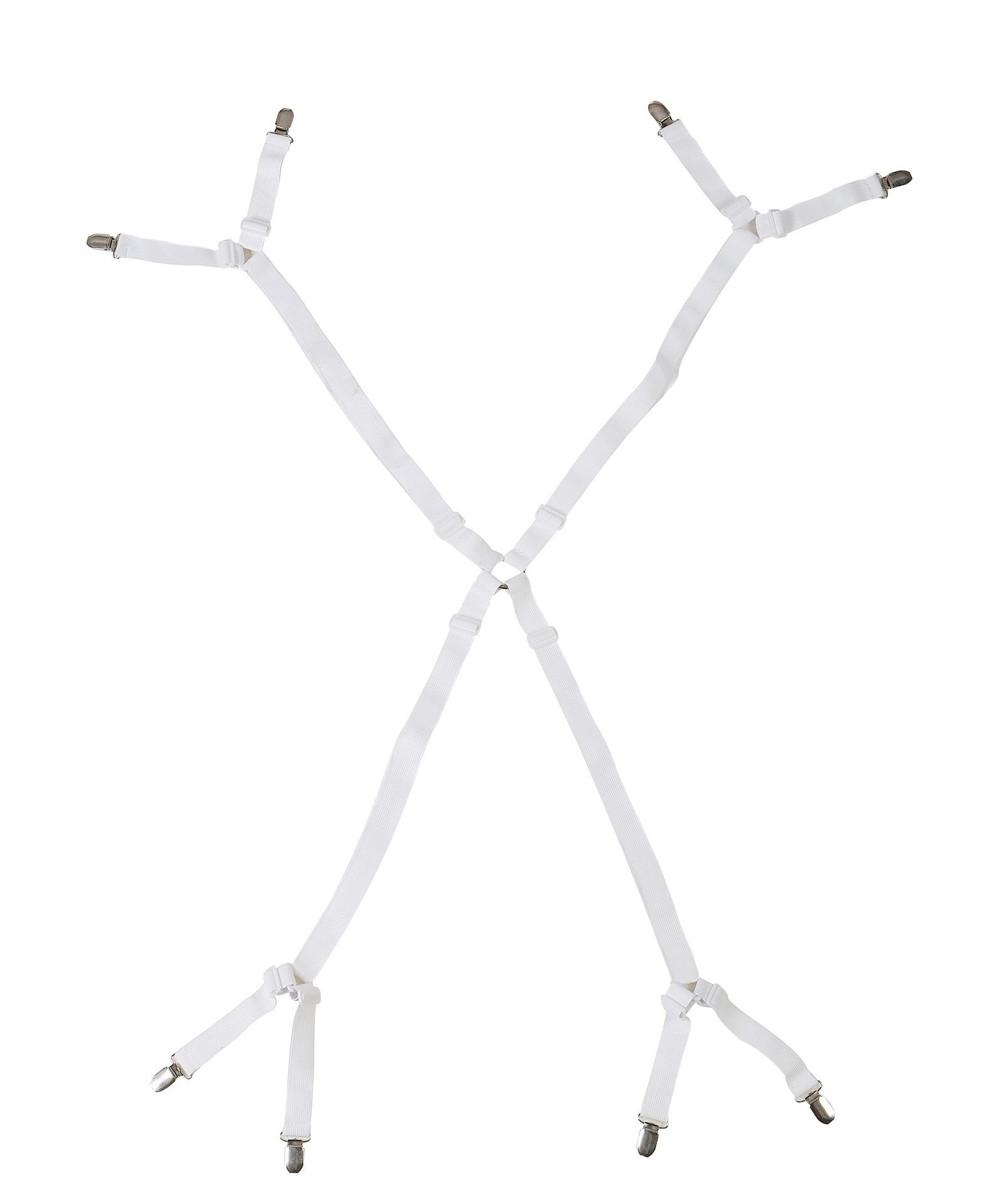 

2 шт./комплект Подовжена простирадло Ліжко Регульовані підтяжки Хрестоподібні стрічки Ремені Захвати Матрац Підодіяльник Еластичний 2PCS/SET білий