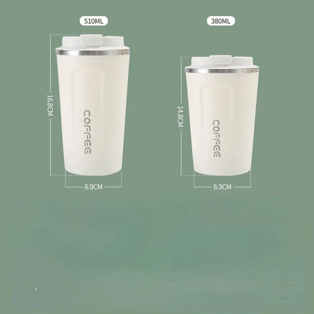 510ml Stainless Steel Coffee Cup Travel Thermal Mug Leak-Proof Thermos Bottle Tea Coffee Mug Office Business Style Thermos