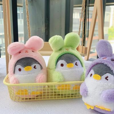 Small Backpack Doll Plush Pendant 12cm Penguin Doll Keychain  Doll Accessories