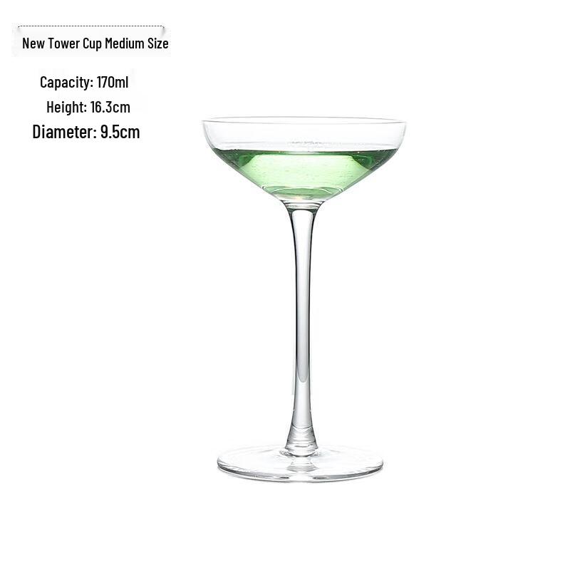 Glass Cocktail & Champagne Tower Cup Set