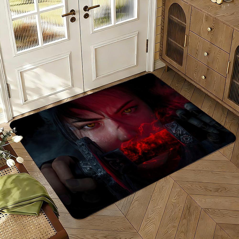 Sekiro Floor Mat Soft Thickened Absorbent Non-Slip Bedroom Living Room Door Mat Home Decor Flannel Rugs